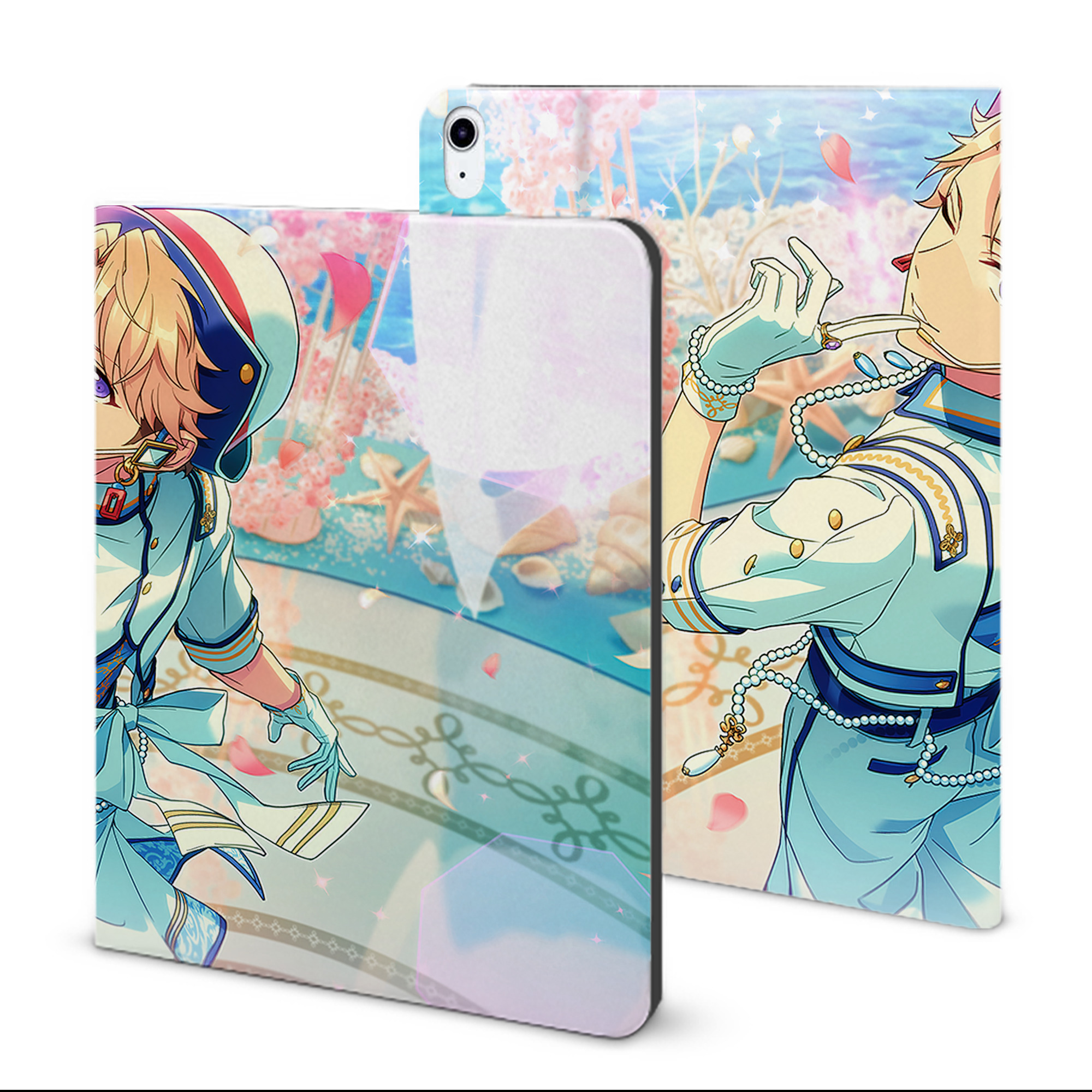 （画像用） あんさんぶるスターズ! Ensemble Stars IPad ケース ブック型 PUレザー TPU 耐衝撃 軽量 薄型 ペン収納なし 全面保護 IPad 各モデル対応